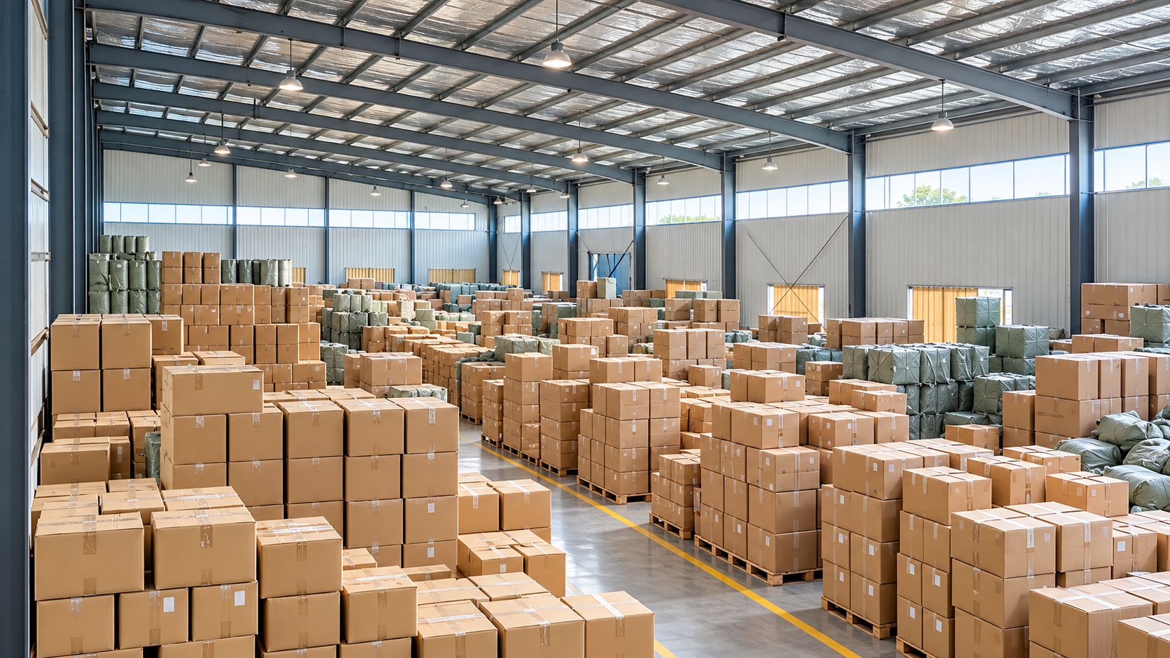 Packed goods warehouse